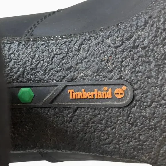 Rare Timberland Glancy Boots 7 Black Leather | Heel Lace Up Combat, Discontinued - Picture 11 of 15